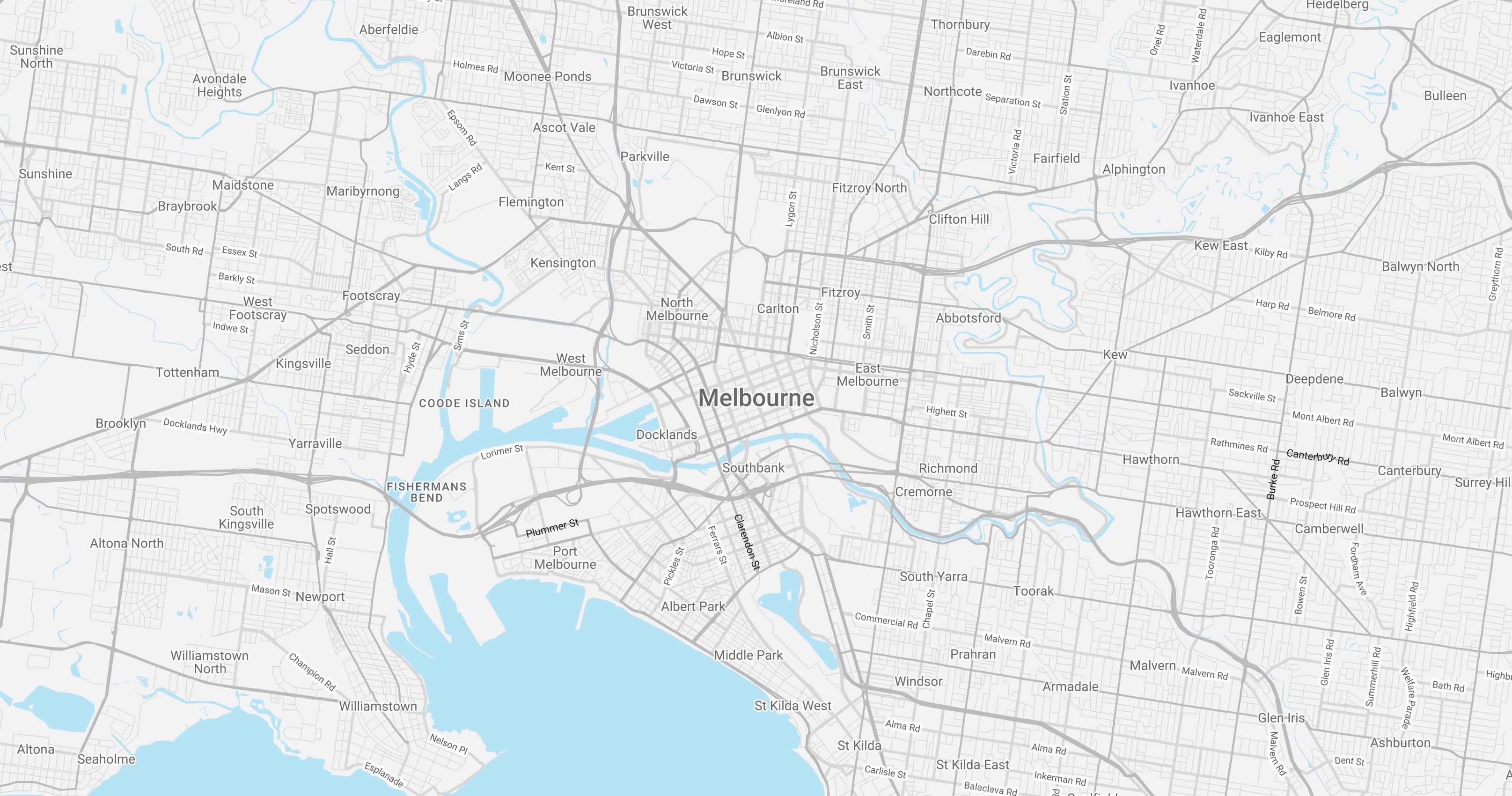 Map of Melbourne